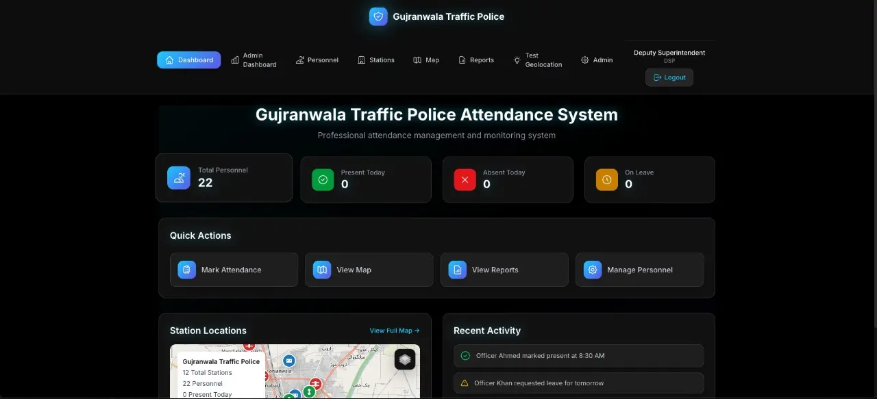 Gujranwala Traffic Police AM&TS showcase