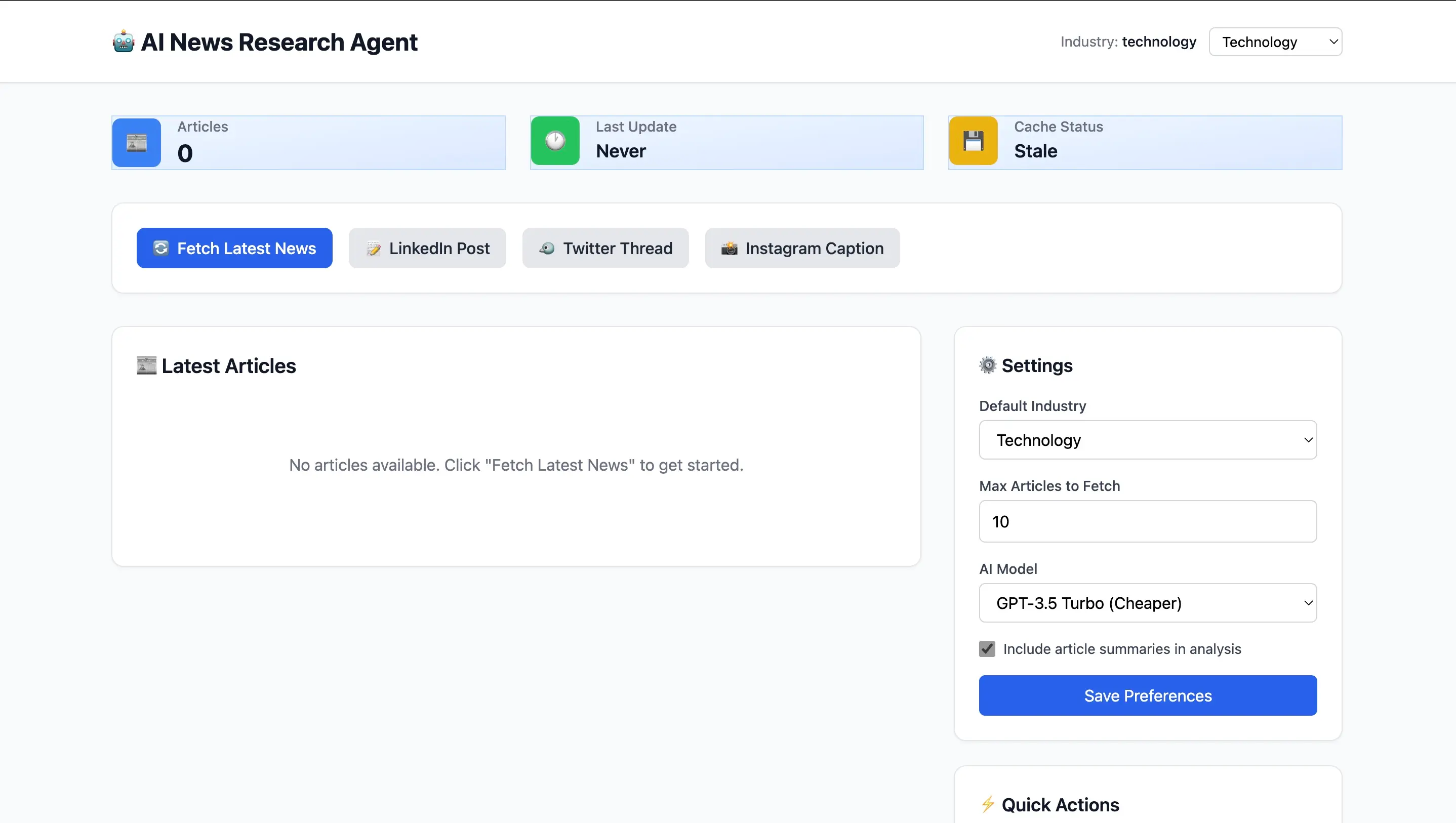 Post News AI showcase