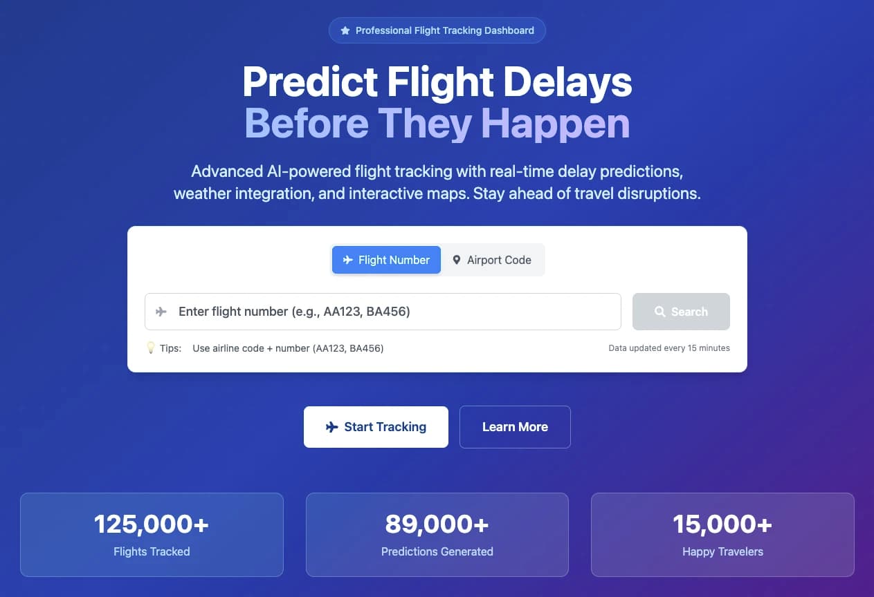 AI Flight Delay Predictor - Intelligent Aviation Analytics Platform