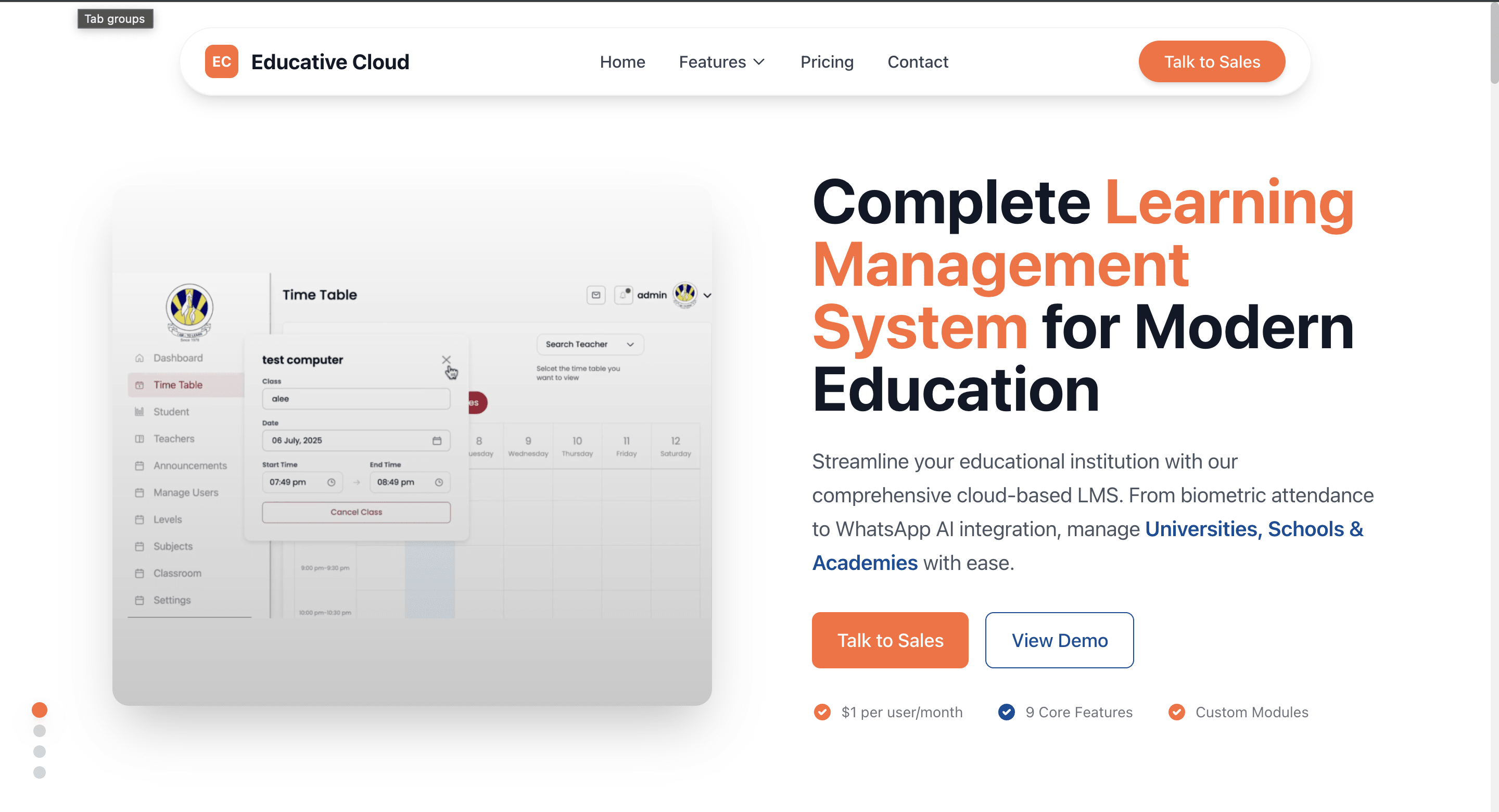 Educative Cloud showcase