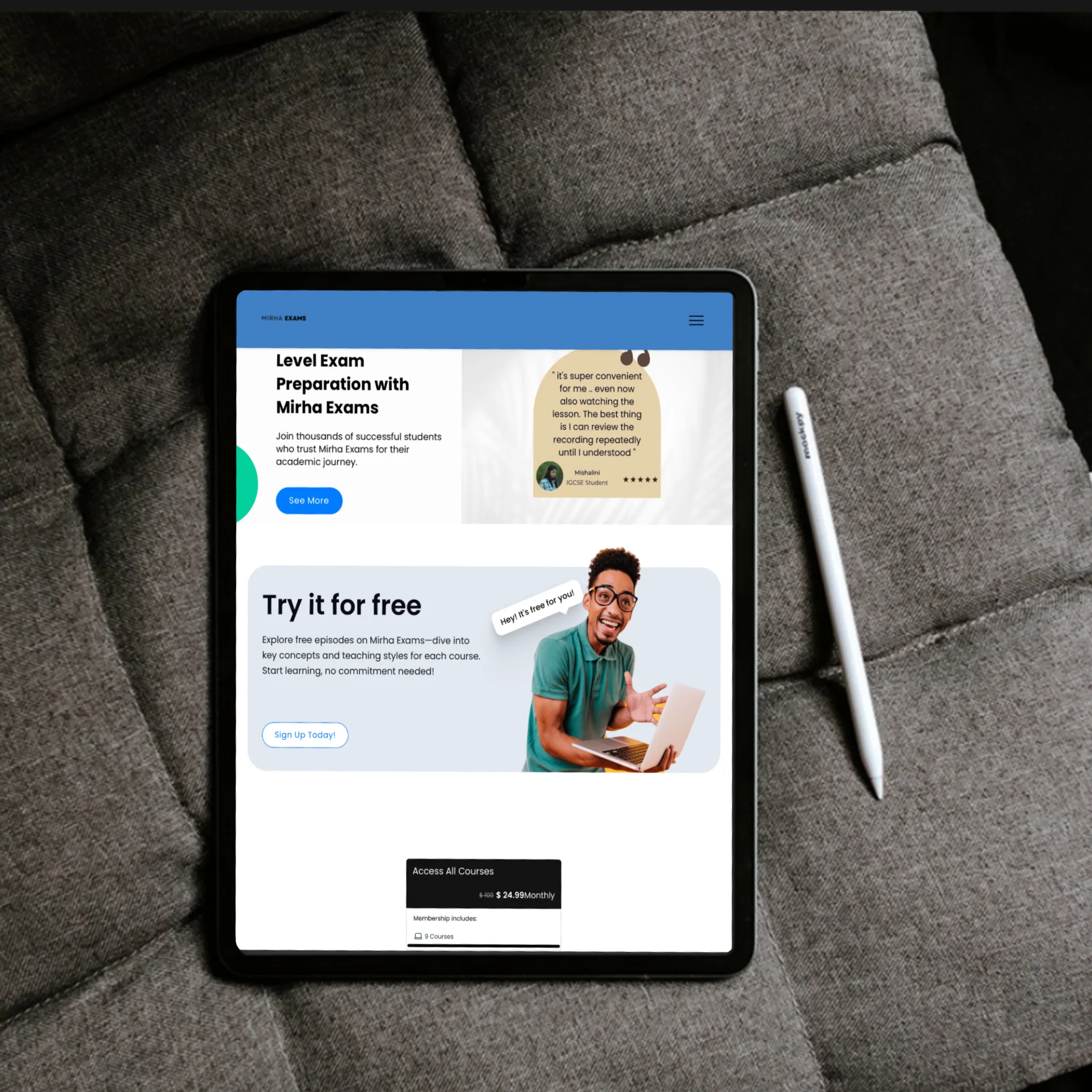 Services for Mirha Exams