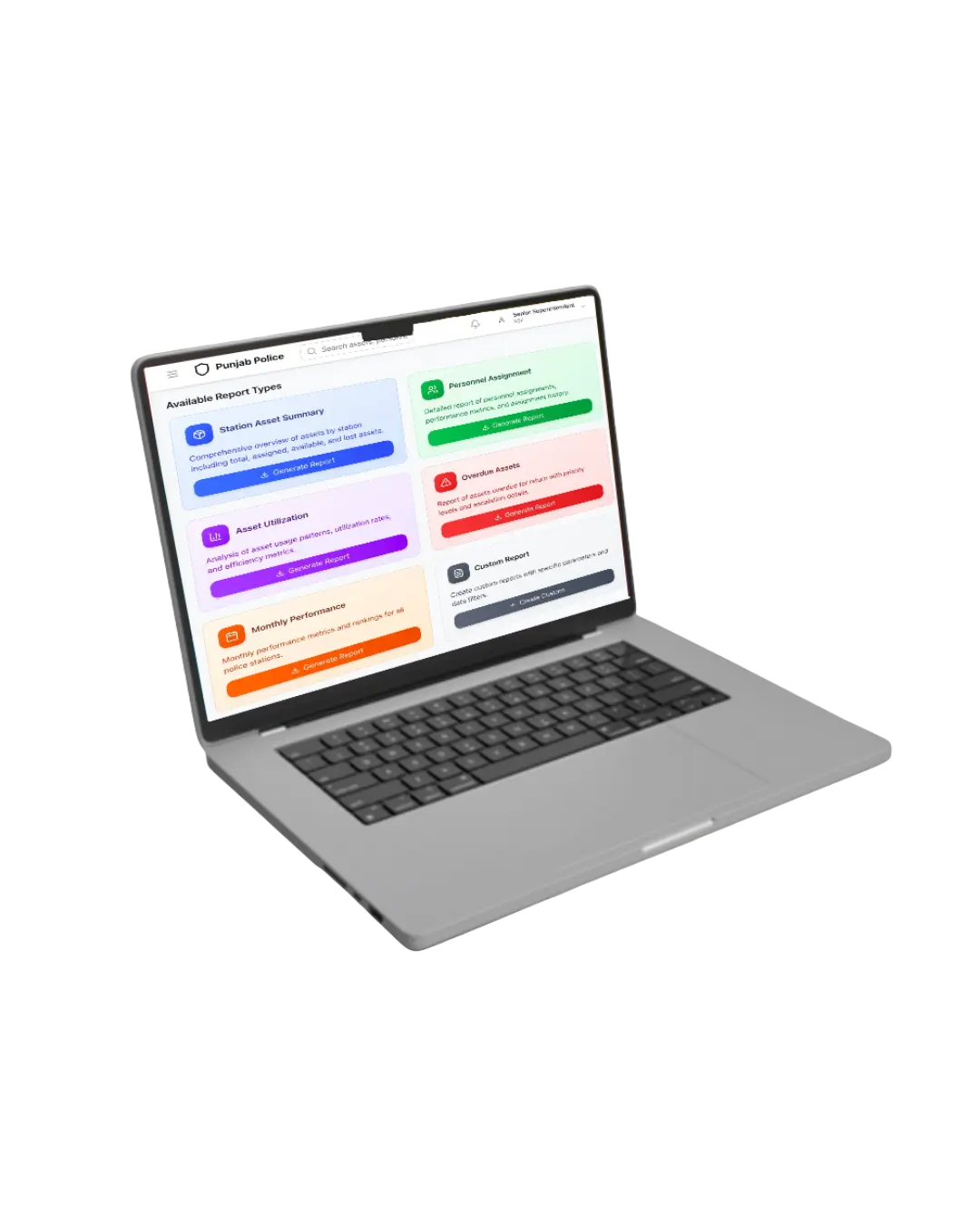 Punjab Police Asset Tracking Software